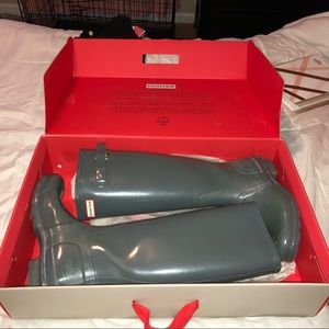 Hunter Graphite (Gloss) tall rain boots